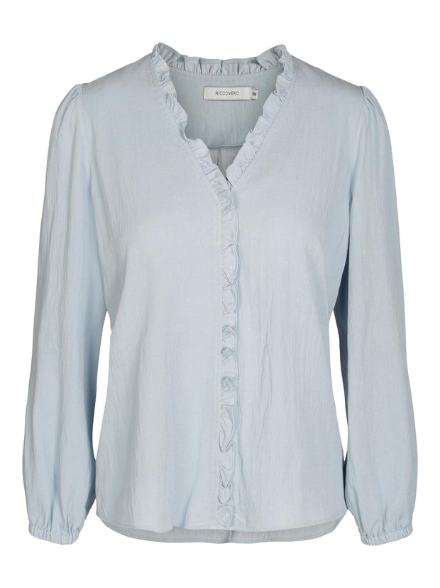 Lyseblå Veronika Blouse - Stilshoppen