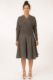 Dusty Olive green Soft Flared Skirt