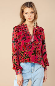 Vinrød Lourdes blouse - Stilshoppen