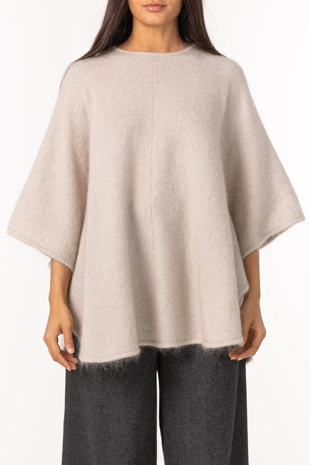 Warm grey Soft Demi Curvy poncho - Stilshoppen