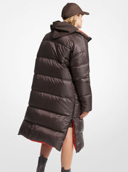 Brun Logo Cire Reversible Puffer Coat - Stilshoppen