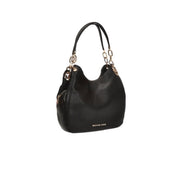 Sort Lillie Large Pebbled Leather Shoulder Bag - Stilshoppen