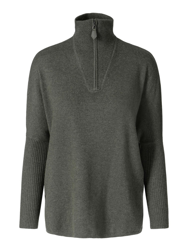 Brun Poncho Col Camionneur ML - Stilshoppen