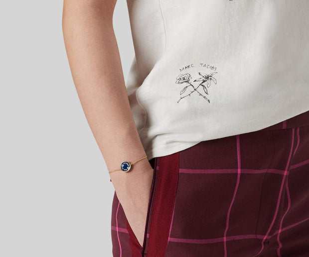 Dark Blue/Goldt The Medallion Bracelet - Stilshoppen