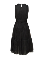Black Peplum tulle dress