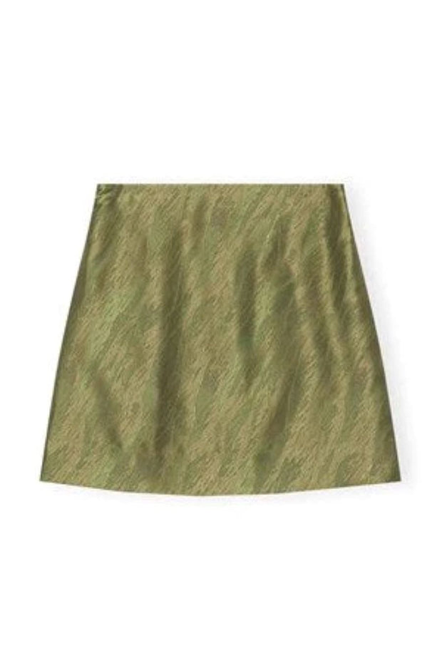 Adocado Shiny Jacquard Mini Skirt