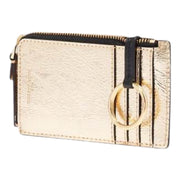 Gold Small Top Zip Wallet - Stilshoppen