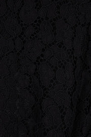 Black Cheetah Lace Mini Dress