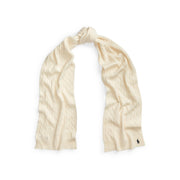 Cream Oblong cashmere scarf