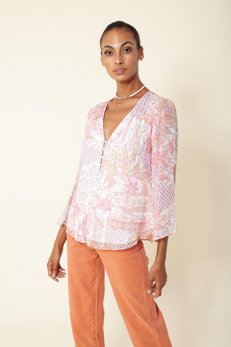 Corall silk blouse
