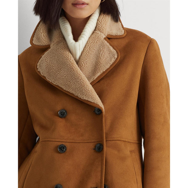 Cognac Peacoat Lined Coat - Stilshoppen