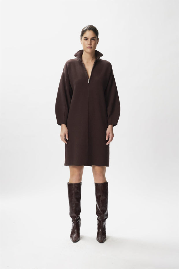Coffe Bean TalliGZ zipper dress - Stilshoppen