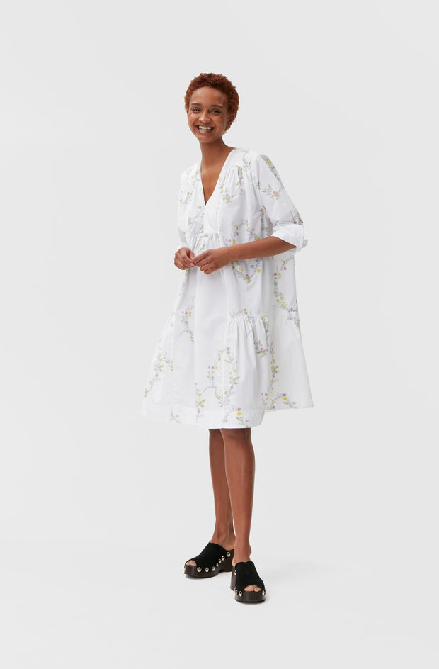 HVit Gathered Panel dress - Stilshoppen