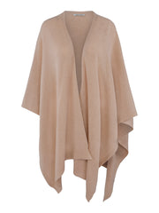 Light sand Cashmere poncho-cardigan - Stilshoppen