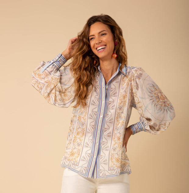 Lyseblå Ryleigh silk blouse