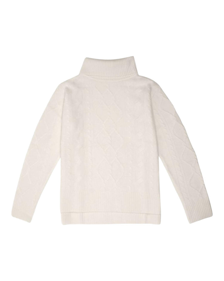 Offwhite Cable turtleneck sweater