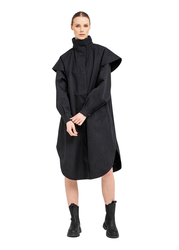 Black Tweed Tyfon Coat