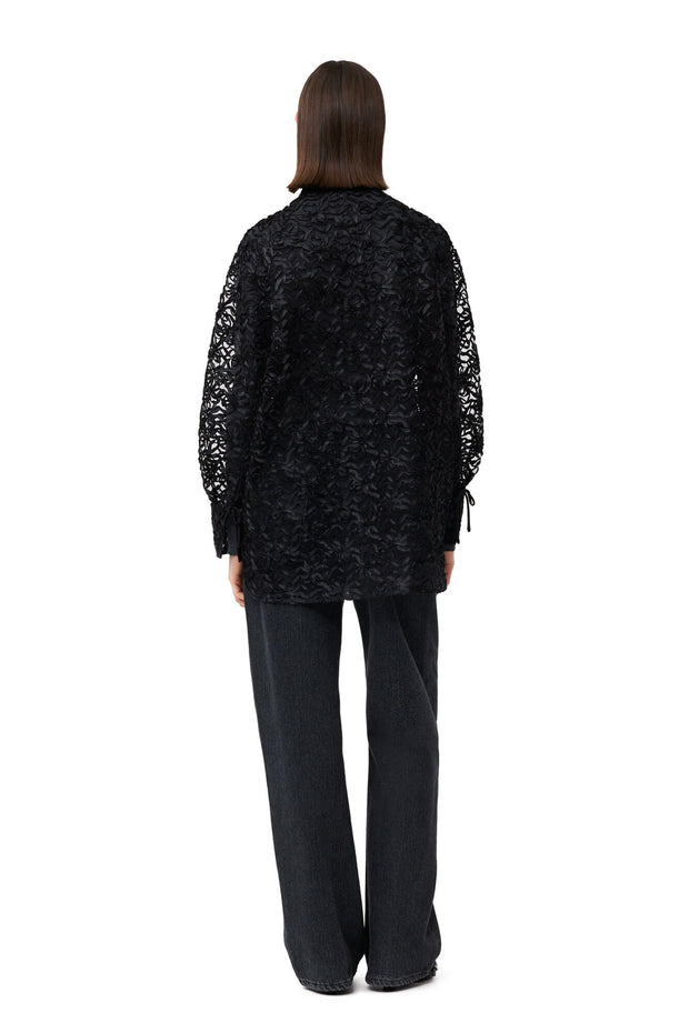 Sort Ribbon Tulle Raglan Shirt