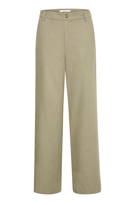 Beige BirlyGZ MW Linen pants - Stilshoppen