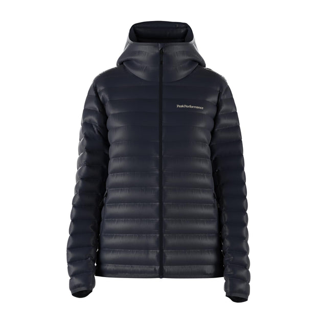 Blå W Down Line Hood Jacket - Stilshoppen