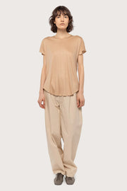 Beige Tencel Tee-Shirt - Stilshoppen