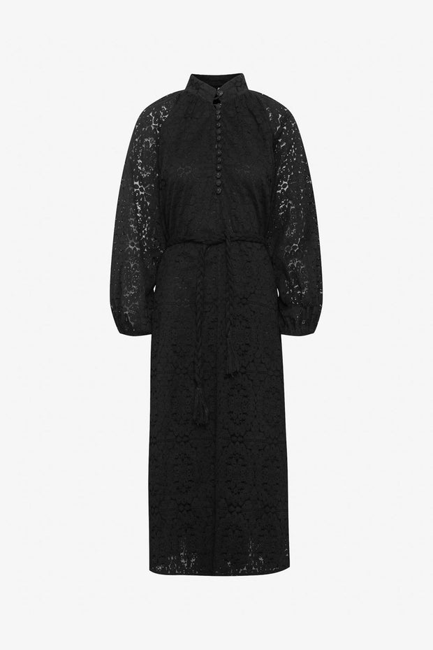 Black Flower Circle Lace Bohemian Wide Dress - Stilshoppen