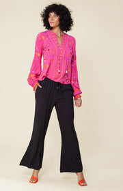 Cerise Blouse w embroidery