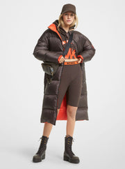 Brun Logo Cire Reversible Puffer Coat - Stilshoppen