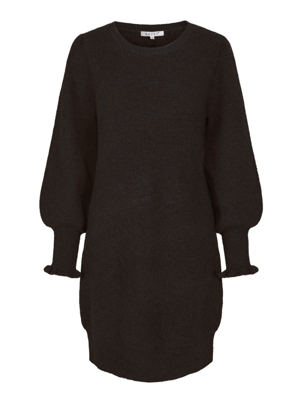 Black Mohair Knitted Dress