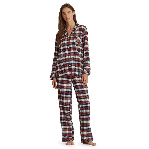 Cream Notch Collar Longpant PJ set - Stilshoppen