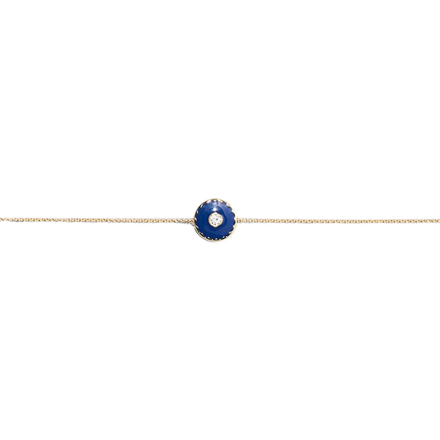 Dark Blue/Goldt The Medallion Bracelet - Stilshoppen