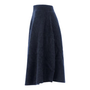Blått Mohair flared skirt