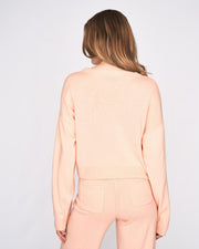 Pale Pink Knitted Crew Neck Sweat