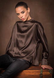 Brun bluse - Stilshoppen