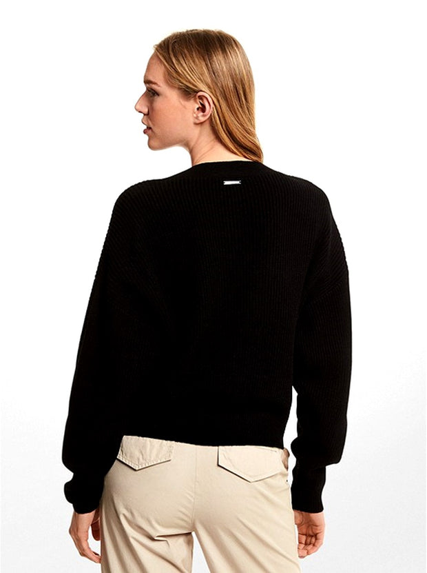 Black Eco Cashmere Boxy Cardigan - Stilshoppen