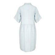 Pearl Grey Tracy Long linen Dress