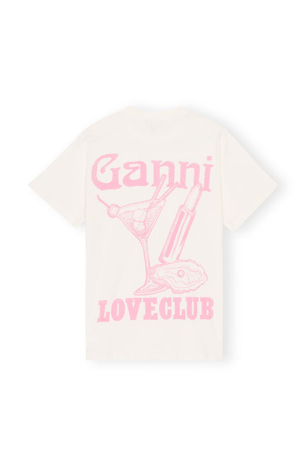 Offwhite Basic Jersey Loveclub Relaxed T-shirt - Stilshoppen