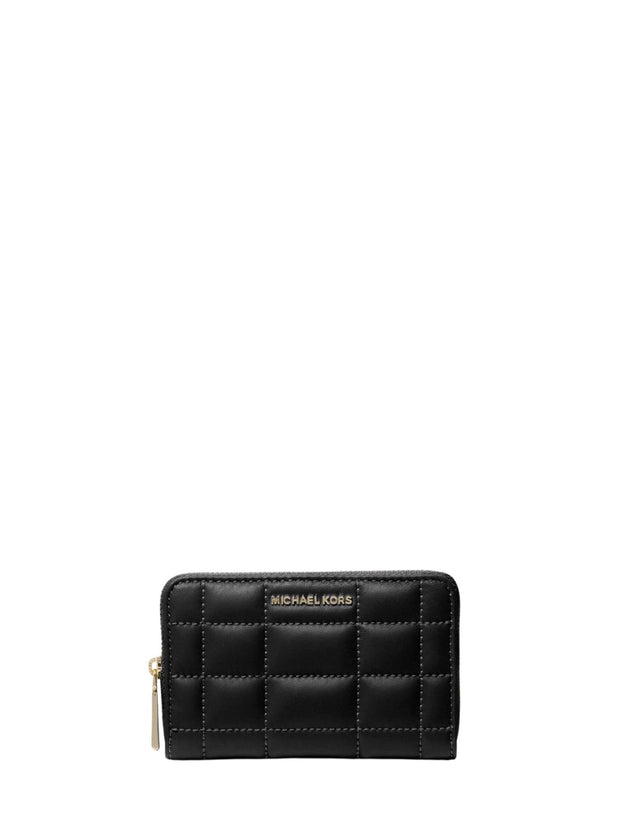 Black Small Quilted Leather Wallet - Stilshoppen