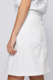 Hvitt Denim Skirt