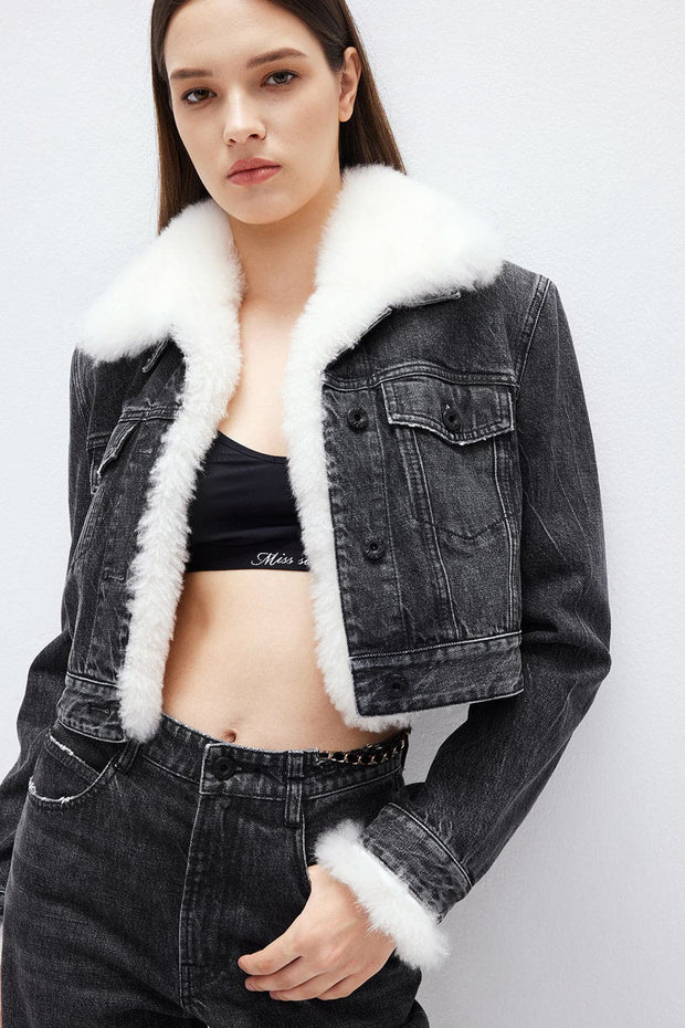 Sort Denim Jacket