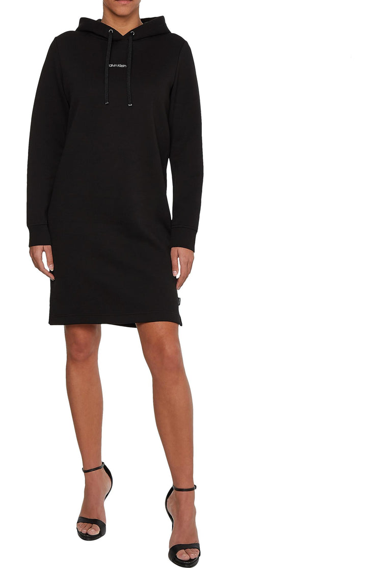 Black mini Clacin Klein Hoodie dress