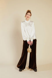 White Bertine Satin
