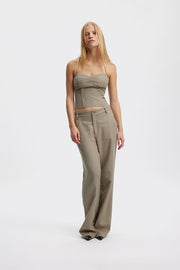 Beige BirlyGZ MW Linen pants - Stilshoppen