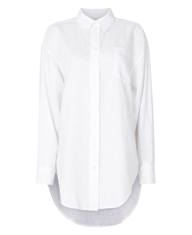 White Masculin linen Shirt - Stilshoppen