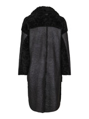 Sort Reverable fur coat - Stilshoppen