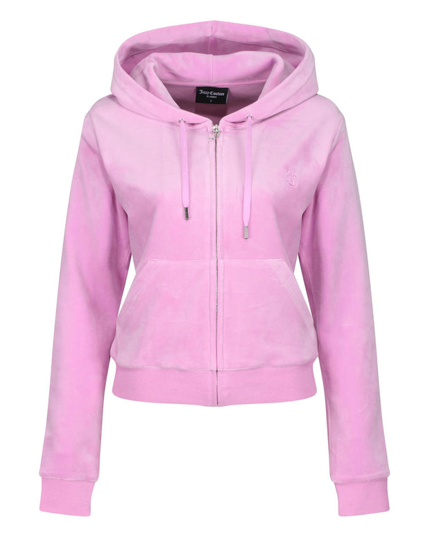 Orchid Robertson Classic Velour Zip Trough Hoody - Stilshoppen