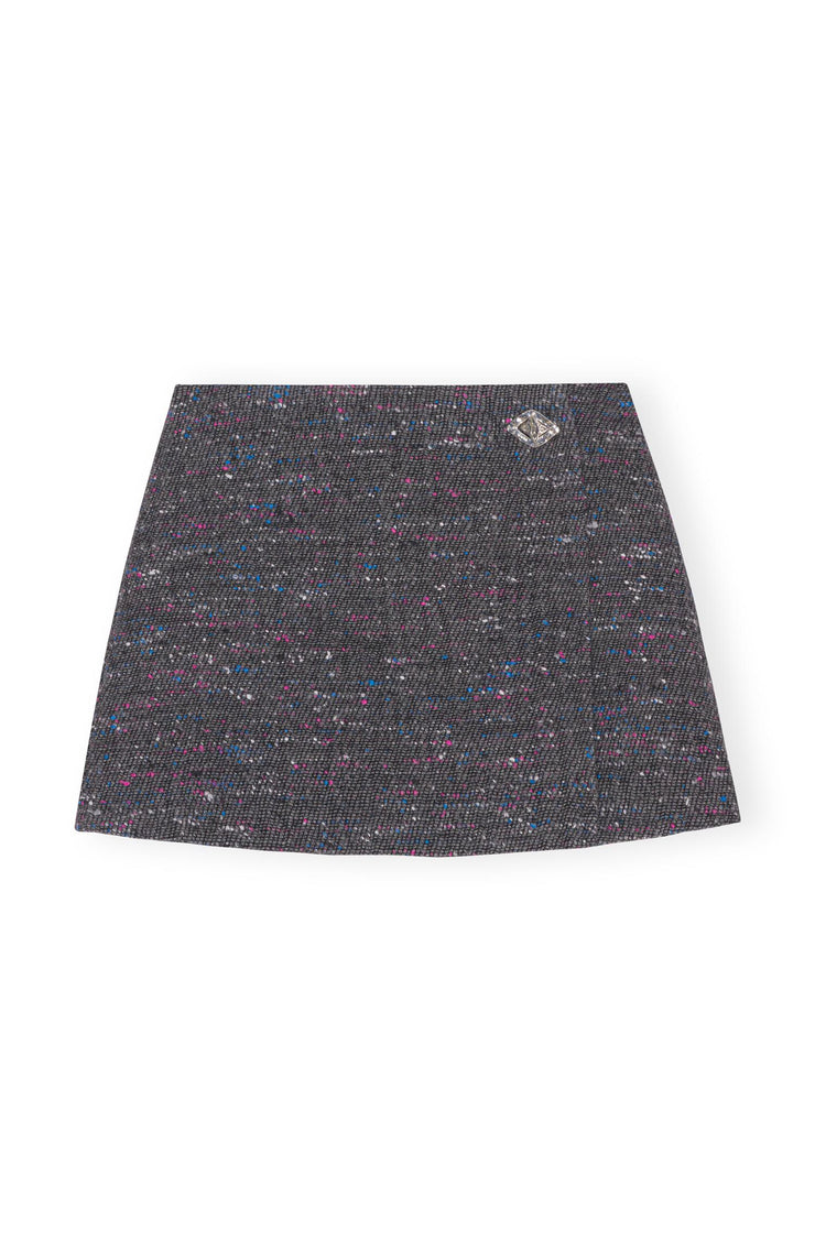 Sort Multi Wool Mini Skirt