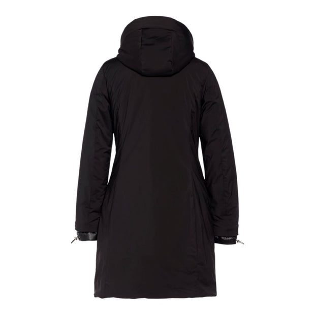 Sort Soft Shaped Parka Coat