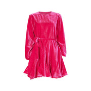 Pink Poppi Velvet Dress