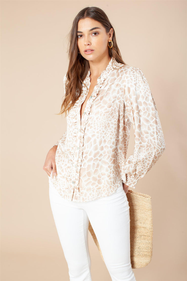 Beige Silk/viscose blouse